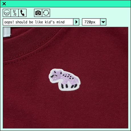 %psh Hyena long sleeve tee　/　OPS-2402 BURGUNDY