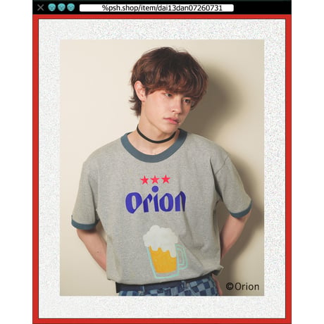 ％psh Orion Beer ringer tee　/　OR-OPS2401 GRAY×DENIM
