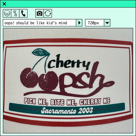 %psh cherry cap　/　OPS-2503 BLACK×WHITE