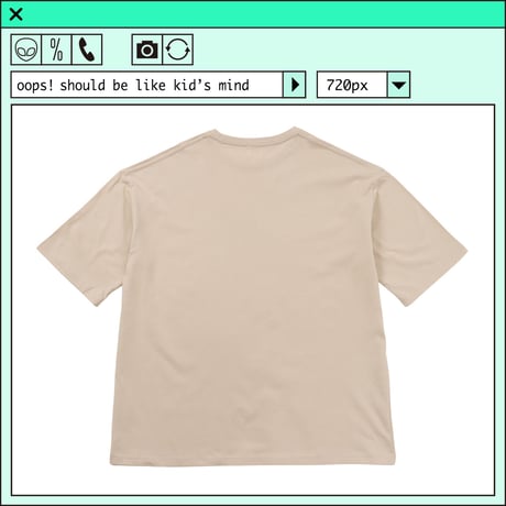 %psh smiley lucky tee　/　SF-OPS2201 SAND BEIGE