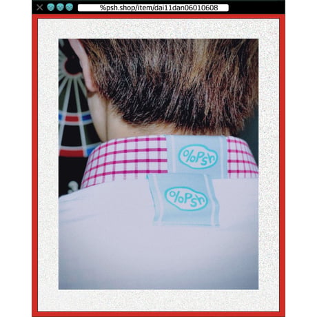 %psh crayon long sleeve shirt　/　OPS-2305 MINT RED