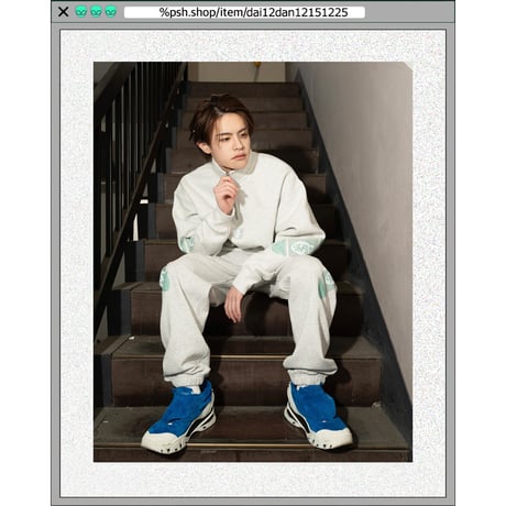%psh crayon half zip sweat 　/　OPS-2308 ASH