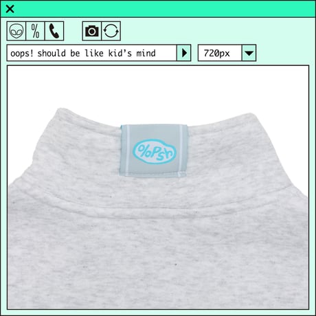 %psh crayon half zip sweat 　/　OPS-2308 ASH