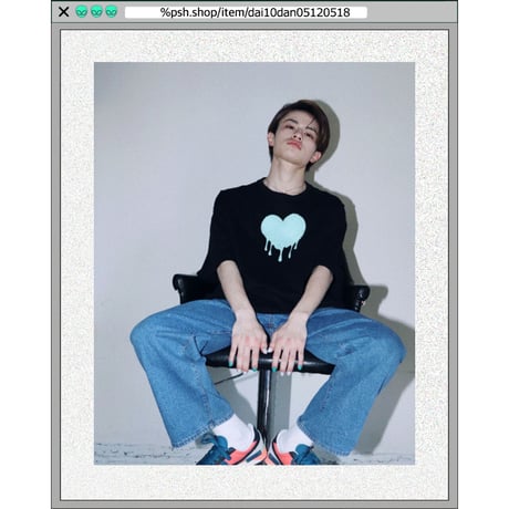 %psh retro crayon art tee　/　OPS-2303 BLACK