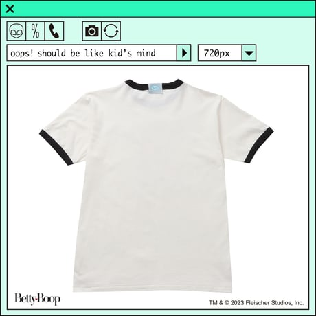 %psh Betty Boop™ ringer tee / BEB-OPS2301 RED
