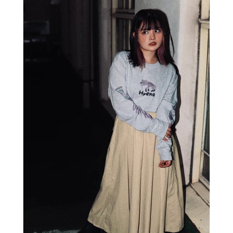 %psh Hyena Long Sleeve Tee / OPS-2102 ASH