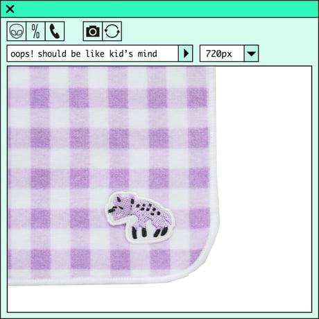 %psh Hyena face towel　/　OPS-2405 PURPLE