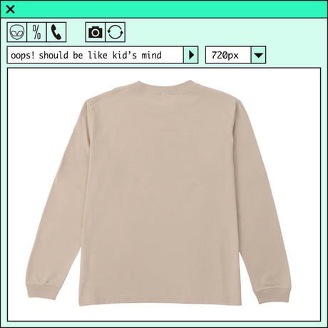 %psh 2012 collage long sleeve tee  (ジミー大西【POPOUT】コラボ)　/　JO-OPS2205 SAND BEIGE