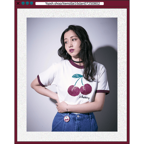 %psh cherry ringer tee　/　OPS-2501 BURGUNDY