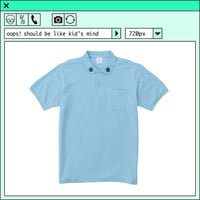 %psh retro flower polo Shirt　/　OPS-2207 BLUE