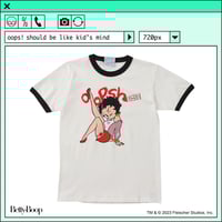 %psh Betty Boop™ ringer tee / BEB-OPS2301 RED