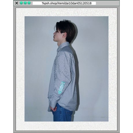 %psh crayon long sleeve shirt　/　OPS-2301 BLACK GREEN