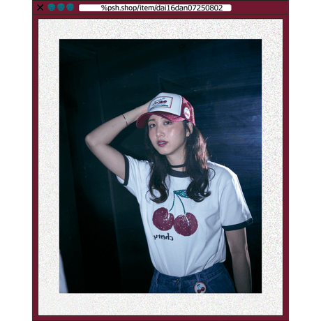 %psh cherry ringer tee　/　OPS-2501 BURGUNDY
