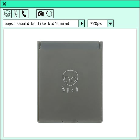 %psh symbol logo mirror　/　OPS-2204 BLACK