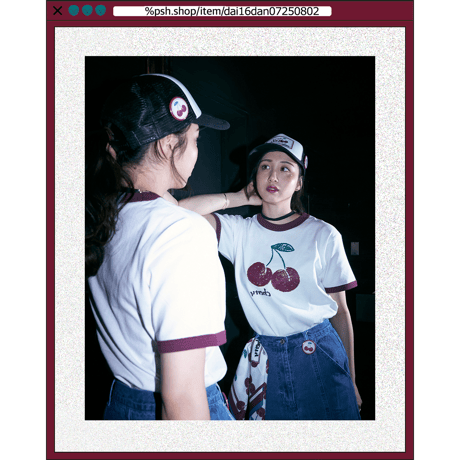%psh cherry ringer tee　/　OPS-2501 BURGUNDY