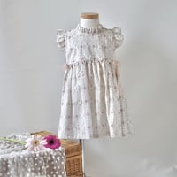 ruffle stand collar dress(yumisato fabric)