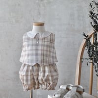 White collar best bib & Pumpkin pants(Y&Mfabric identity )