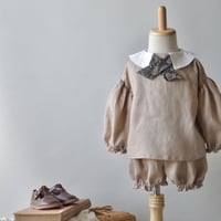 Cross tie bloom blouse ＆ bloomer