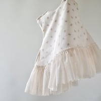tutu dress bib(flower embroidery)
