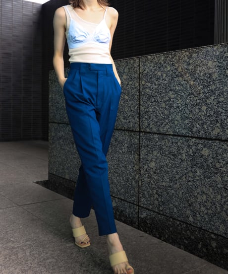 Basic color tapered pants