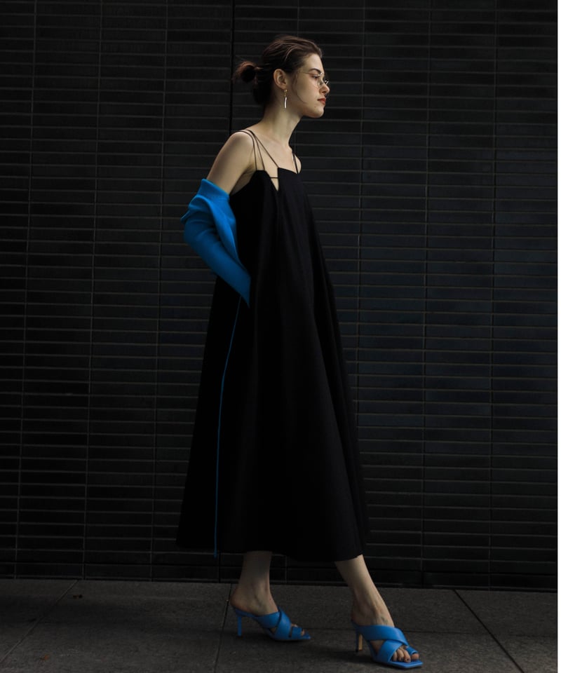 thin strap flare dress | OLNE NUE