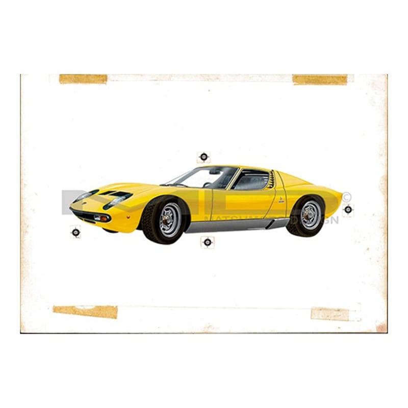 限定100枚】 作品No外国車54 『ランボルギーニミウラ SV』 1977年