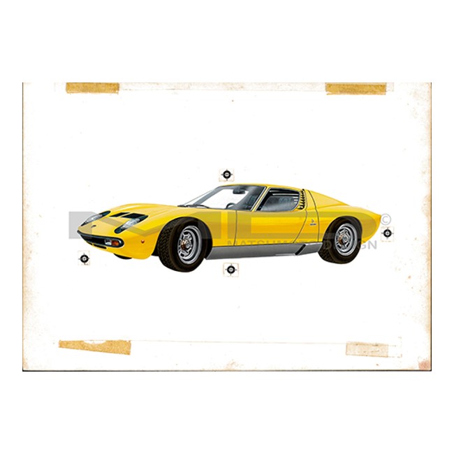 限定100枚】 作品No外国車54 『ランボルギーニミウラ SV』 1977年