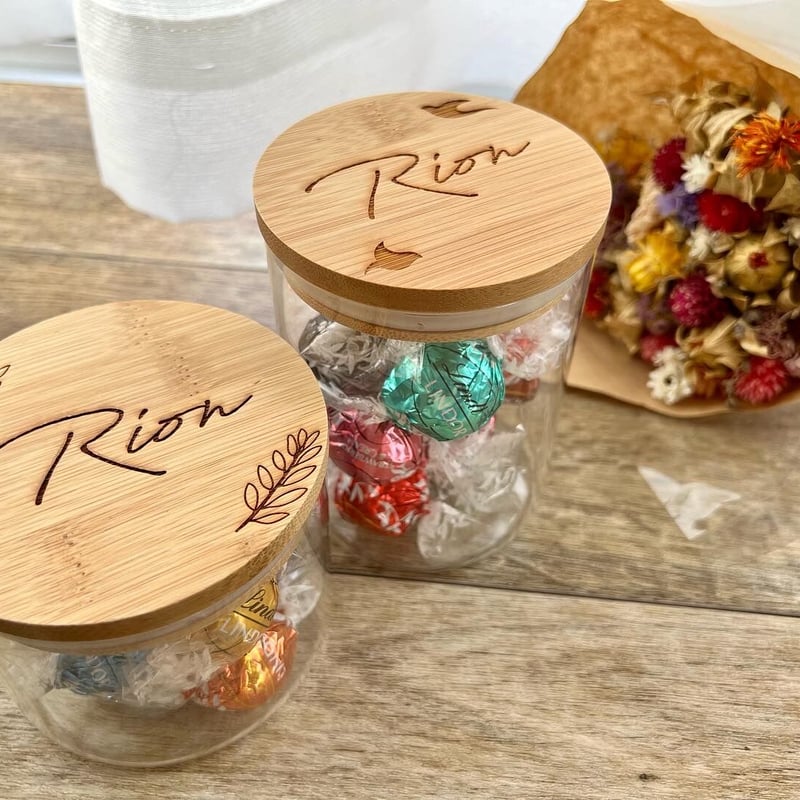 名入れギフト】オリジナル木製ガラス瓶 縦長Ver | きぬの木堂