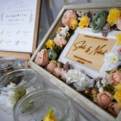 【ゲスト参加型 結婚証明書】フラワーセレモニー｜パステルでおしゃれな感動演出
