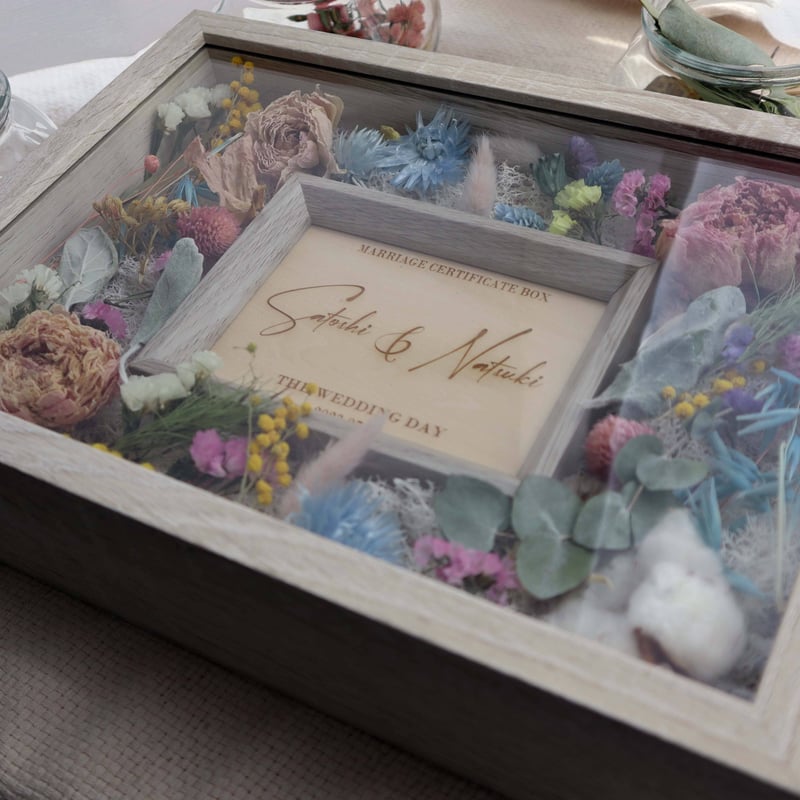 特別割引】フラワーボックス結婚証明書 ※ホワイト | きぬの木堂