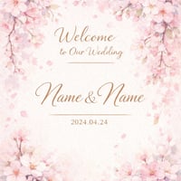 春色アートフラワーのウェルカムボード｜桜