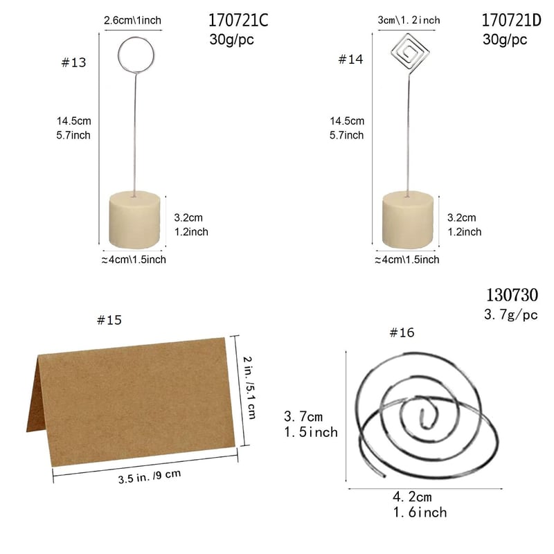 木のテーブル番号立て・席札スタンド【ガーデンウェディング向け