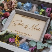 【材質：木材】結婚証明書の板：レーザー彫刻【受注制作】