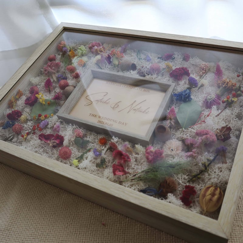 特別割引】フラワーボックス結婚証明書 ※ホワイト | きぬの木堂 特別割引】フラワーボックス結婚証明書 ※ホワイト | きぬの木堂