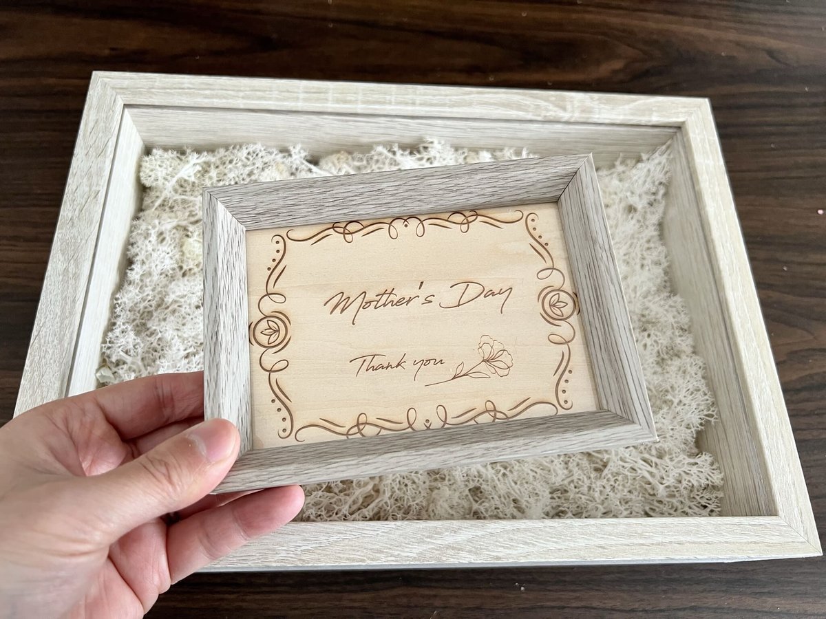 母の日♪】メッセージを彫刻！フラワーギフトボックス | きぬの木堂