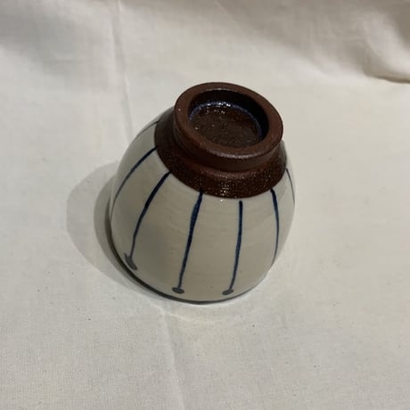 ハッピー湯呑み　藍