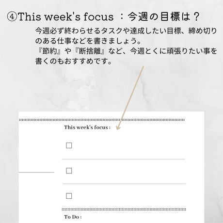 Weekly Planner ウィークリープランナー（１枚タイプ:B）【Mom Life Planner】