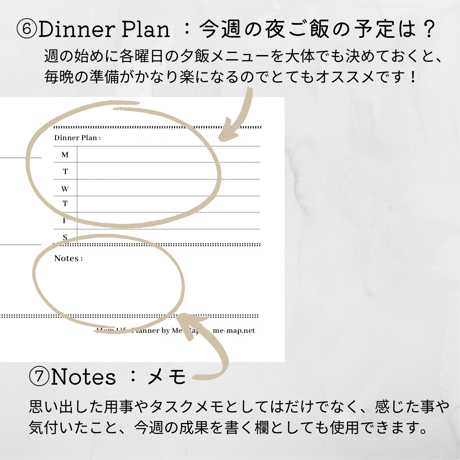 Weekly Planner ウィークリープランナー（１枚タイプ:A）【Mom Life Planner】