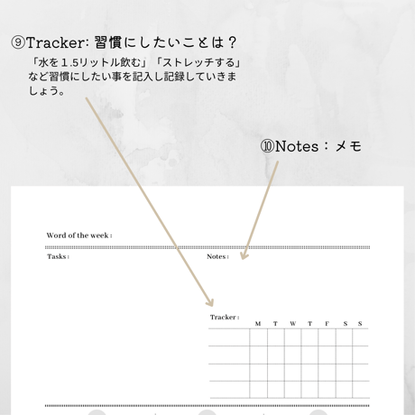 Weekly Planner ウィークリープランナー（2枚タイプ:A）【Mom Life Planner】