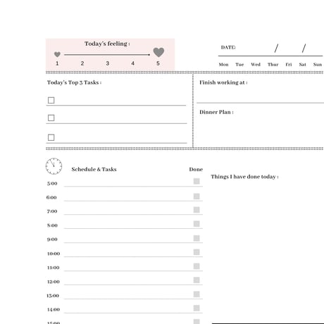 Mom Life Planner Set  / ママライフ手帳セット（A5/11ページ）