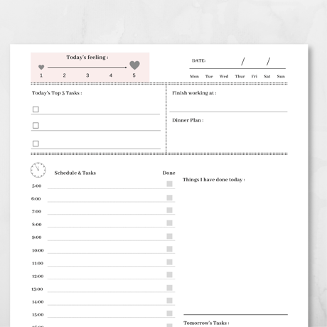 Daily Planner / デイリープランナー【Mom Life Planner】