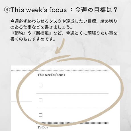 Weekly Planner ウィークリープランナー（１枚タイプ:A）【Mom Life Planner】