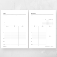 Weekly Planner ウィークリープランナー（2枚タイプ:B）【Mom Life Planner】