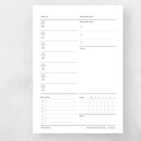 Weekly Planner ウィークリープランナー（１枚タイプ:B）【Mom Life Planner】