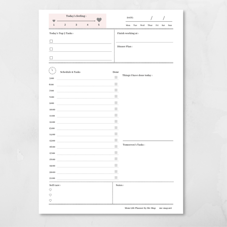 Daily Planner / デイリープランナー【Mom Life Planner】