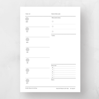 Weekly Planner ウィークリープランナー（１枚タイプ:A）【Mom Life Planner】