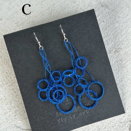 ＊カラーオーダー＊波紋のピアス、イヤリング。