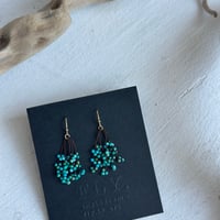 ターコイズの水滴ピアス、イヤリング。小さめ。