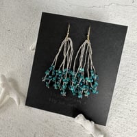 天然石ピアス　イヤリング　ルビーインゾイサイト ルビーインゾイサイトの水滴ピアス、イヤリング。小さめ。 | FLY