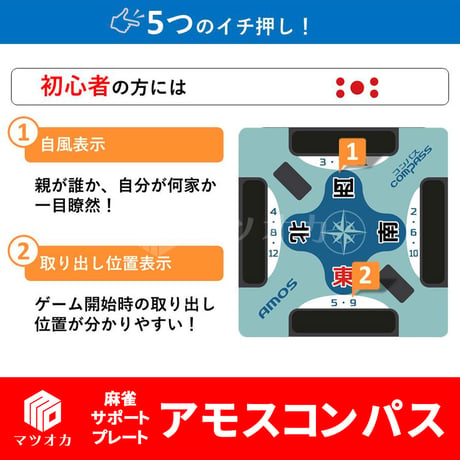 アモスコンパス　手積み用麻雀サポートプレート